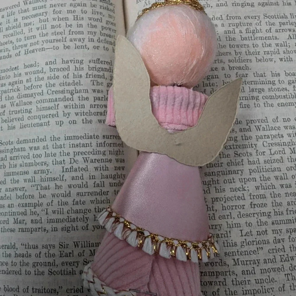 Vintage Pink Angel Ornament - Picture 7 of 9